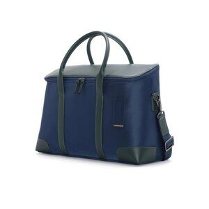 Mokobara The Cabin Duffle Work Bag Leather Water Resistant 15" Laptop Blue New